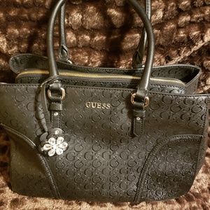GUESS black satchel purse